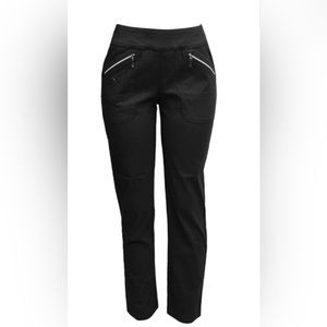 JAMIE SADOCK Jet Black Ankle Golf Pants Size 14
